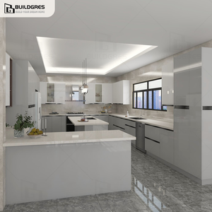 Buildgres contemporanea RTA armadi da cucina <span class=keywords><strong>con</strong></span> <span class=keywords><strong>cappa</strong></span> in acciaio inox isola centrale e cassetti Soft-Close elettrodomestici da incasso - Product Image 2