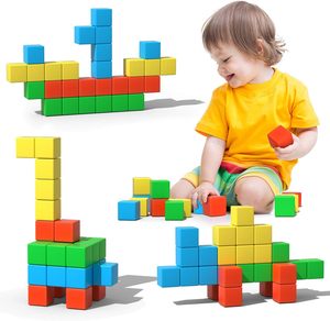 Bloques de construcción magnéticos para niños Bloques de construcción de espuma suave increíblemente divertidos para niños Bloques de cubo magnético Juego activo en interiores - Product Image 3