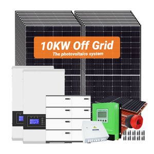 ระบบพลังงานแสงอาทิตย์แบบออลอินวันนอกตาราง 5kw ระบบพลังงานแสงอาทิตย์แบตเตอรี่ลิเธียมไอออน 10kw - Product Image 1