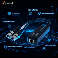 Dante 2Ch Dongle Input Analog 24-bit 96kHz PoE XLR Transmisi Data Video untuk Mixer Mikrofon Audio Profesional