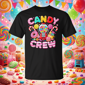 T-shirt da festa Candy Crew Matching Group con dolci colorati - Product Image 3