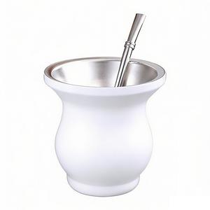 Ensemble de boisson Yerba Mate de style argentin, <span class=keywords><strong>gourde</strong></span> en acier inoxydable isolée sous vide de 10 oz (300 ml), paille bombilla, tasse cadeau - Product Image 4