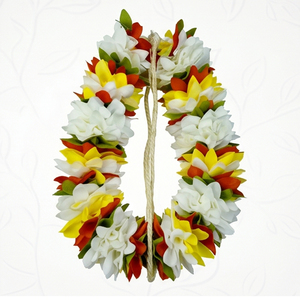 Guirnalda de Flores Artificiales Blancas, Amarillas y Rojas, Decorativa, Colgante, para Bodas, Festivales, Templos, Decoración Floral para el Hogar - Product Image 3