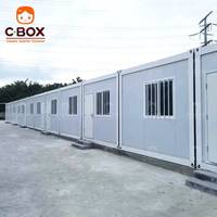 Cbox, restaurant mobile moderne de 20 pieds, kiosque de nourriture de rue, boutique modulaire pour festival de musique, maison préfabriquée en conteneur à plat