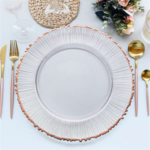 Assiettes et plats en verre transparent pour pary, décoration perlée en argent doré, bol en verre moderne pour mariage européen créatif - Product Image 4
