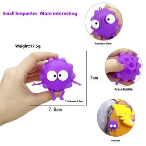 Pioneer 3D Llavero de Alivio del Estrés Único Nuevo 3D Silicona Ojo-popping Pequeña Bola de Carbón Ratón Exterminador Vent Ball Squeeze Juguetes - Product Image 2