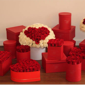 Quà Tặng Bảo Quản Rose Bao Bì Hộp Hoa Với Nắp Ribbon Xử Lý Tùy Chỉnh Rose Gold Logo Stamping Big Vòng Đặt Hộp Hoa Giấy, Quà Tặng Bảo Quản - Product Image 1