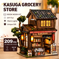 Hamaileon Cadeau Créatif DIY Kit de Magasin Miniature Japonais Rétro Puzzle 3D en Bois avec Distributeur Automatique de Dessins Animés et Bonsaï pour Adultes