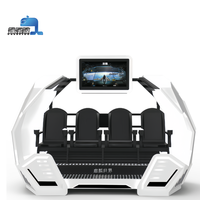 Simulateur de chaise VR 4 places, équipement de divertissement intérieur/extérieur, plastique et métal, 100 jeux, puissance 4,5 kW, lunettes DPVR 4K, grand aéroport