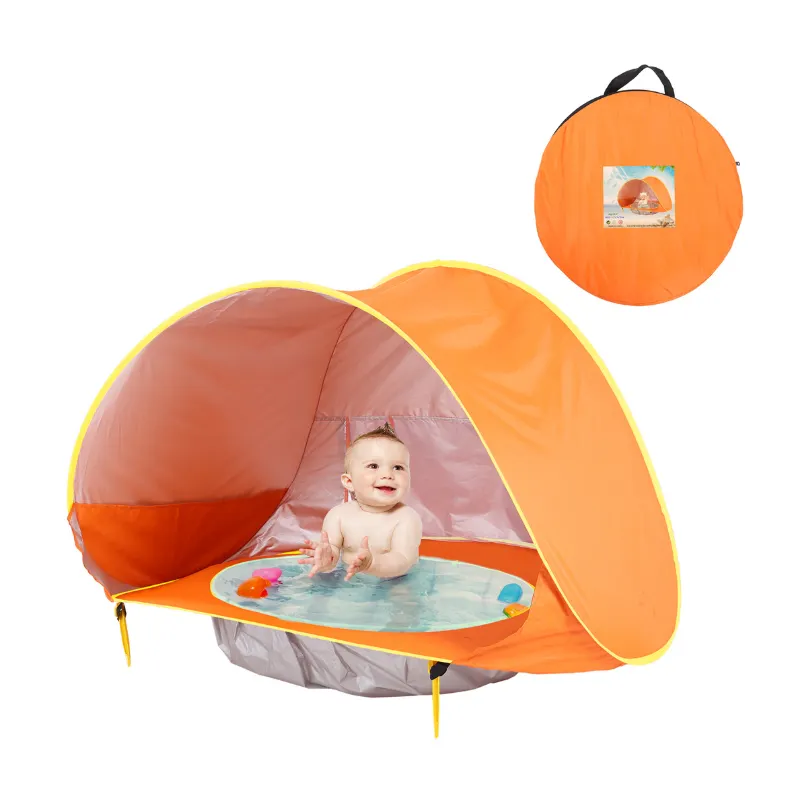 ילדים עמיד למים פופ עד שמש סוכך אוהל UV-הגנה על Sunshelter שחייה בריכת תינוק אוהל