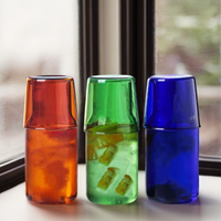 Mug en verre borosilicate de haute qualité, simple et créatif, coloré, fait main, pour la maison, avec couvercle.
