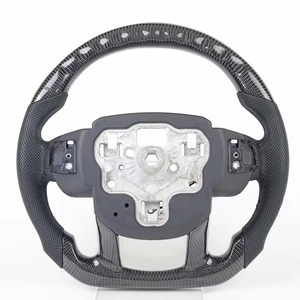 Volante de cuero perforado de fibra de carbono LED para Land Rover Sport Range <span class=keywords><strong>SVR</strong></span> L494 L405 <span class=keywords><strong>Evoque</strong></span> Volante de fibra de carbono - Product Image 2