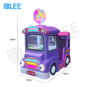 Parc d'attraction Jeu d'arcade à pièces Kid Ride Candy <span class=keywords><strong>Bus</strong></span> Gift Toy Machine 2 en 1 Swing Game and Crane Claw Game Machine - Product Image 5