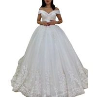 Robe de mariée de luxe à col en V, en dentelle, ornée de diamants et de perles, style princesse, robe de bal, grande taille