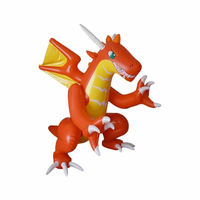 Dragon de nouvel an chinois rouge gonflable de dessin animé durable de taille personnalisée pour la décoration de publicité de festival