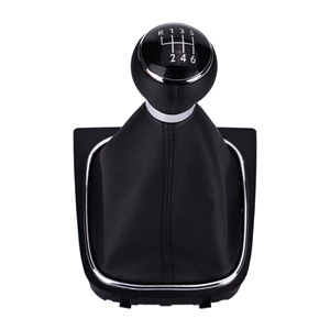 Poignée de levier de vitesse en cuir pour VW Golf MK5 MK6, boîte manuelle 5 ou 6 vitesses - Product Image 2