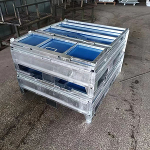 Có thể gập lại kim loại doanh thu hộp Heavy Duty thép IBC <span class=keywords><strong>container</strong></span> màu xanh Tote Tank rò rỉ bằng chứng và tràn bằng chứng sắt hộp - Product Image 5