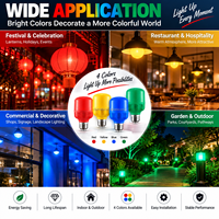 Ampoule LED rouge 5W 10W 15W E27, lumière colorée T50 T60 T70, éclairage décoratif pour les fêtes et les vacances