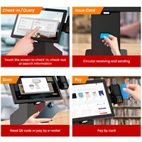 21,5-Zoll-Desktop-Self-Service-Kartenspender Besucher-Selbst registrierung Hotel Check-in-Kiosk