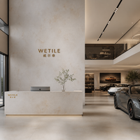 Dalle en pierre frittée effet rouille métallique 3 mm, résistante à l'oxydation, panneau décoratif pour projets muraux artistiques d'hôtels et clubs