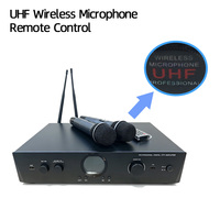 Amplificateur de karaoké avec microphones sans fil UHF et télécommande, numérique 3-en-1, 2x700W, pour KTV domestique et usage professionnel