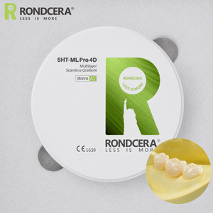 Rondcera SHT-ML Pro 4D, Resina de Alta Resolución <span class=keywords><strong>para</strong></span> Modelos, Zirconia Multicapa de 6 Capas, 300MPa, <span class=keywords><strong>para</strong></span> Prótesis Parciales Fijas - Product Image 2