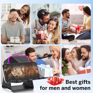 Mới nhất 5 trong 1 cảm ứng không dây loa với điện thoại di động 360 ° có thể điều chỉnh đứng âm thanh stereo 8 RGB môi trường xung quanh ánh sáng - Product Image 3