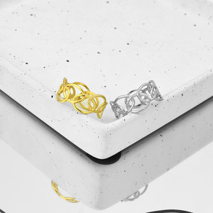 High-quality Hollowed Out Exquisite Niche Design Stainless Steel <b>Ring</b> Simple Style Unisex's Geometric <b>Rings</b> Fashion Jewelry - Product Image 5