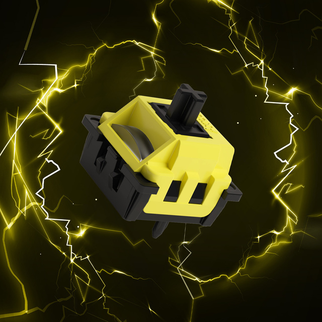 Akko Flash Linear Magnetic Switch 25gf Initial Force 2-pin Factory Lubed Ultra Light MX Style 3.5mm Total Travel POM/PC/PA66