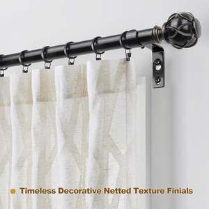 Ensemble de tringles à <span class=keywords><strong>rideaux</strong></span> extensibles en fer double sur mesure <span class=keywords><strong>rideaux</strong></span> de fenêtre en <span class=keywords><strong>PVC</strong></span> de style romain avec option de bâton et d'accessoires - Product Image 6