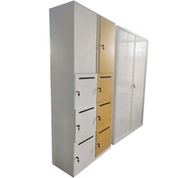 Casier métallique de rangement, armoire de sécurité en acier, avec trous d'aération, idéal pour le bureau, offre spéciale de 10 pièces