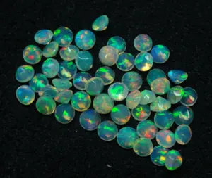 Batu Permata Longgar 7 MM Batu Permata Longgar Kualitas Bagus Bersegi Opal Natural Etiopia