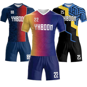 Maglie da Calcio Sportive di Alta Qualità Personalizzate con Stampa Digitale in Spandex/Poliestere ad Asciugatura Rapida Unisex Estive con Collo Rotondo e Maniche Corte - Product Image 1