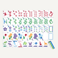 Set Mahjong Origami Akrilik Mewah 160 Ubin Mahjong Set Amerika 5 Lapis dengan MAHJ dan CO
