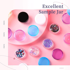 Pot cosmétique transparent en plastique cylindrique avec couvercle à vis pour pigments et crèmes de maquillage 2g 3g 5g 10g 15g 20g - Product Image 6