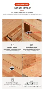 लकड़ी के बिस्तर के फ्रेम उच्च गुणवत्ता वाले आरामदायक घरेलू फर्नीचर नए डिजाइन अनुकूलित लकड़ी के बिस्तर