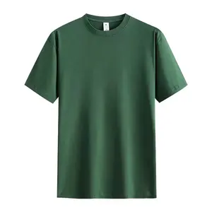 Jersey t-shirt menyerap kelembapan katun nyaman pria harga pabrik t shirt latihan kosong leher O musim panas