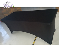 6 PI Polyester Noir Spandex Nappe de Couverture De Table pour Table Rectangulaire Décorations