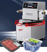 Machine à sceller sous vide à atmosphère modifiée pour viande de table rotative scellant de plateau de carte de repas prêt pour les machines d'emballage industrielles alimentaires