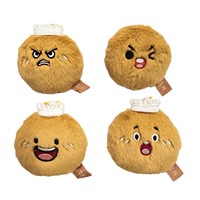 Porte-clés en peluche rond mignon, poupée en peluche de dessin animé, breloque de sac, pendentif en peluche doux et moelleux, anneau porte-clés pour décoration de sac à dos, cadeau