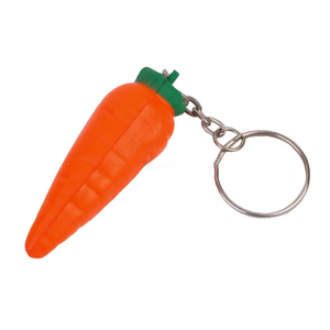 Llaveros Promocionales Antiestrés con Forma de Zanahoria, Juguetes de Pelota Antiestrés de Espuma y PU con Simulación de Vegetales, Anillos para Llaves - Product Image 1