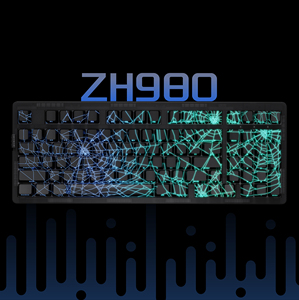 <span class=keywords><strong>Clavier</strong></span> mécanique transparent ZORNHER ZH980 avec touches en forme de toile d'araignée, <span class=keywords><strong>clavier</strong></span> de jeu sans fil tri-mode pour PC - Product Image 4