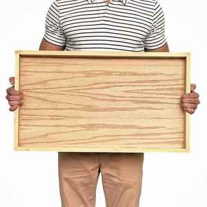 Plateau et assiettes de service en bois rustique, fabriqués à la main à partir de bois d'acacia et de bois de manguier naturels, respectueux de l'environnement - Product Image 6