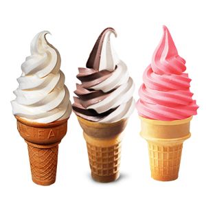 Glace <span class=keywords><strong>à</strong></span> <span class=keywords><strong>la</strong></span> crème au chocolat et <span class=keywords><strong>à</strong></span> <span class=keywords><strong>la</strong></span> <span class=keywords><strong>vanille</strong></span> en spirale dans un cône <span class=keywords><strong>gaufre</strong></span>, style soft serve - Product Image 1