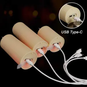 Amazon Top Seller Bougies Pilier Rechargeables Lumière LED chaude à intensité variable pour une atmosphère confortable à la maison