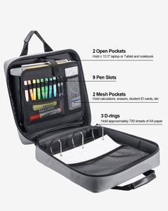 Free Sample BSCI 400 Page Capacity 2 Inch 3 <b>Ring</b> Zipper <b>Binder</b> with Detachable Shoulder Straps Use for School - Product Image 2