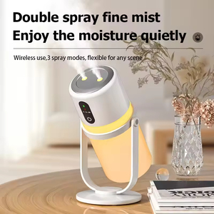 Portable Wireless Ultrasonic Humidifier 300ml Tank Plastic Dual Spray <b>Rechargeable</b> 1800mAh USB <b>Night</b> Household - Product Image 5