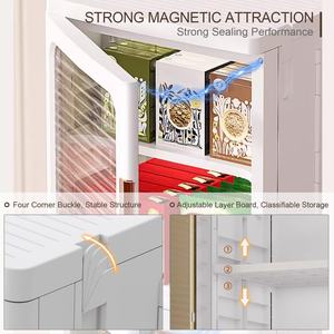 Récipient en plastique pliable, blanc moderne, pour <span class=keywords><strong>rangement</strong></span> mobile, armoire à chaussures étroite, organisateur de placard avec 4 roues en caoutchouc - Product Image 3