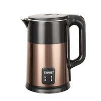 Bouilloire électrique portable sans fil en acier inoxydable 1,5 L 1500 W avec contrôle de la température, arrêt automatique et rotation à 360° pour la maison