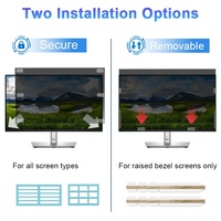 Protection d'écran anti-lumière bleue et anti-reflets, filtre de confidentialité anti-espion à double sens pour moniteur de bureau Dell 23,8 pouces 16:9
